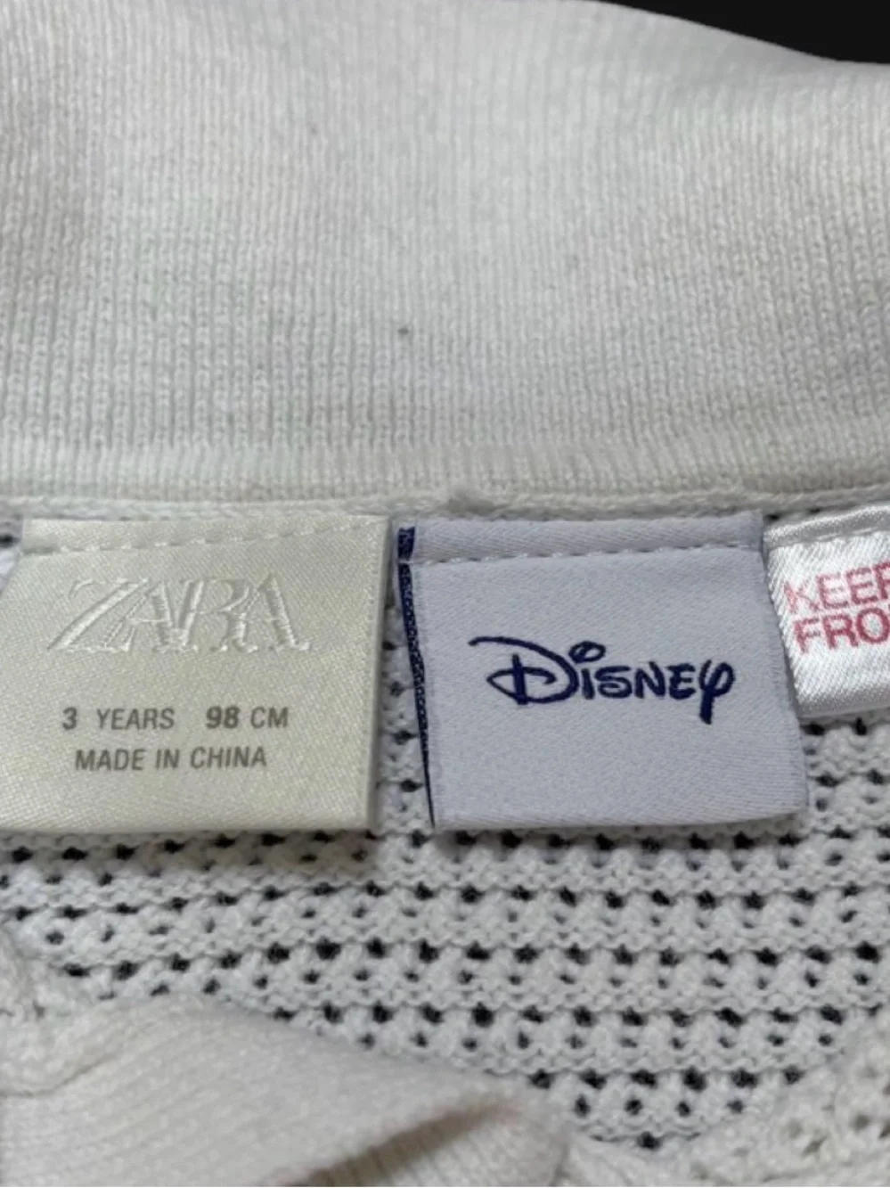 Zara Disney Collection Striped Knit Polo with Embroidered Mickey size 3YO